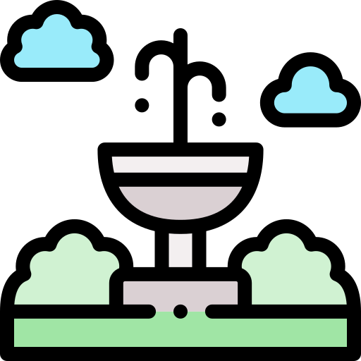 噴水 Detailed Rounded Lineal color icon