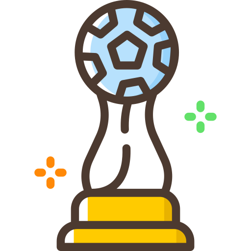 voetbal trofee SBTS2018 Lineal Color icoon