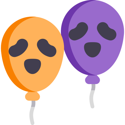 balões Kawaii Flat Ícone