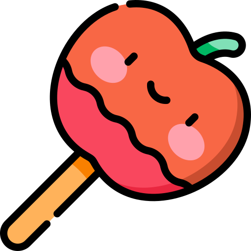 Caramelized apple Kawaii Lineal color icon