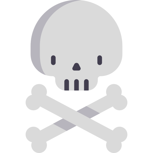 Skull Kawaii Flat icon