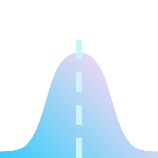 Gaussian function Fatima Blue icon