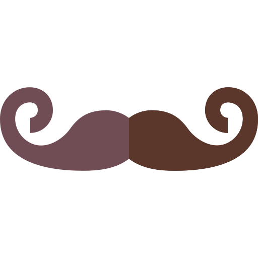 moustache Basic Straight Flat Icône