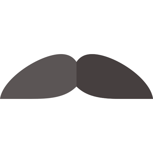 moustache Basic Straight Flat Icône