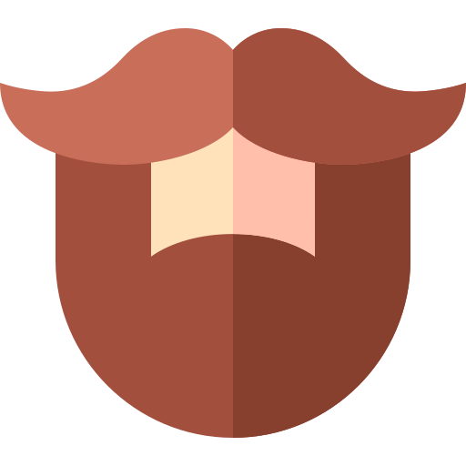 Beard Basic Straight Flat icon