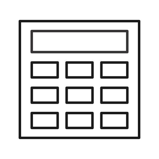 kalkulator Generic Thin Outline ikona