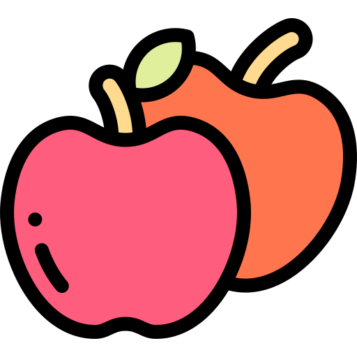 jabłka Detailed Rounded Lineal color ikona