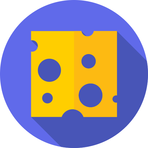queso Flat Circular Flat icono