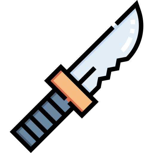 칼 Detailed Straight Lineal color icon