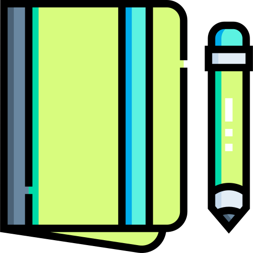 ノート Detailed Straight Lineal color icon