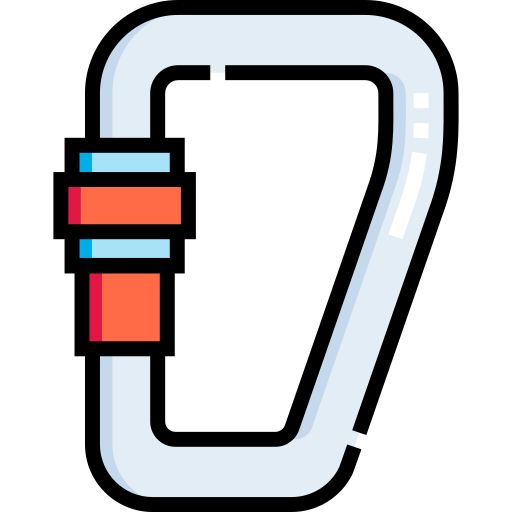 karabiner Detailed Straight Lineal color icon