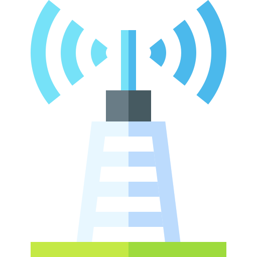 telecommunicatie Basic Straight Flat icoon