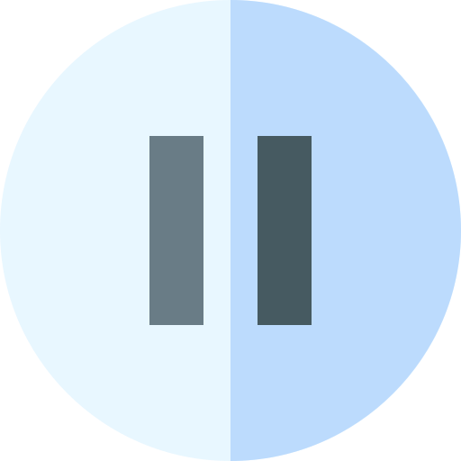 일시 중지 버튼 Basic Straight Flat icon