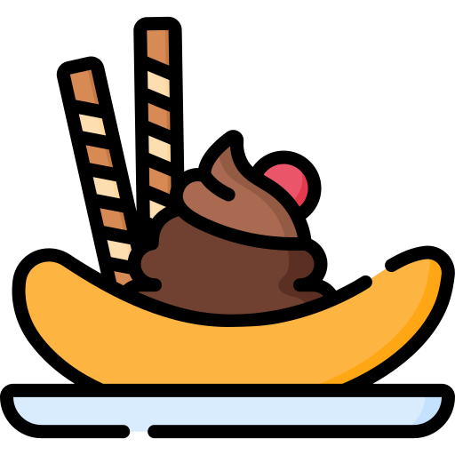 banana split Special Lineal color icono