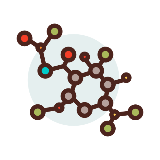 struktura molekularna Darius Dan Lineal Color ikona