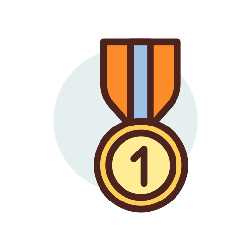medalla de oro Darius Dan Lineal Color icono