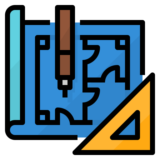 Blueprint Aphiradee (monkik) Lineal Color icon