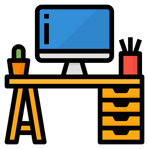 Desk Aphiradee (monkik) Lineal Color icon