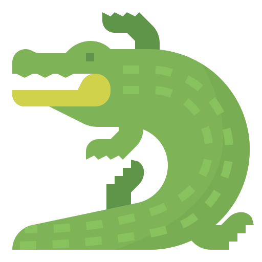 krokodyl Aphiradee (monkik) Flat ikona