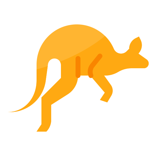 kangoeroe Aphiradee (monkik) Flat icoon