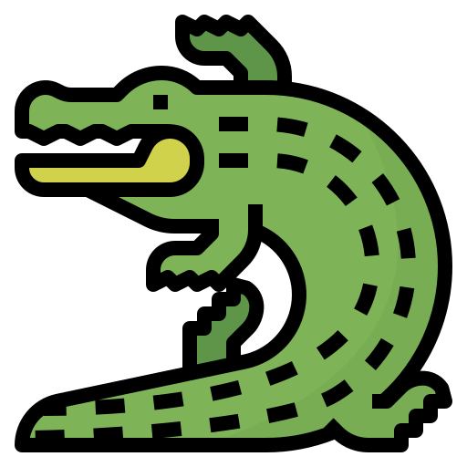 krokodyl Aphiradee (monkik) Lineal Color ikona
