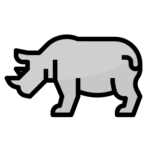 Rhinoceros Aphiradee (monkik) Lineal Color icon