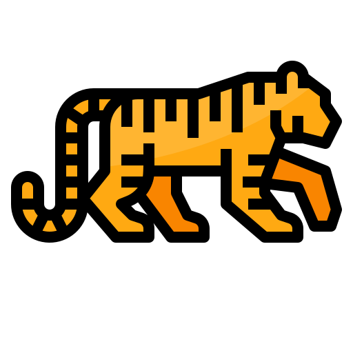 Tiger Aphiradee (monkik) Lineal Color icon
