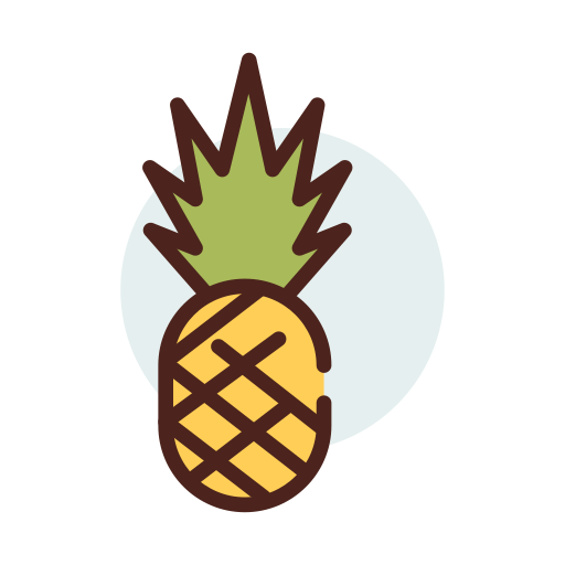 Pineapple Darius Dan Lineal Color icon