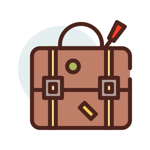 Suitcase Darius Dan Lineal Color icon