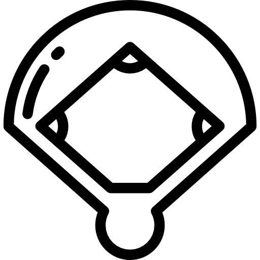 Baseball field Detailed Rounded Lineal icon