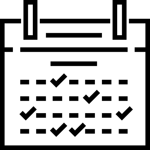 calendario Detailed Straight Lineal icono