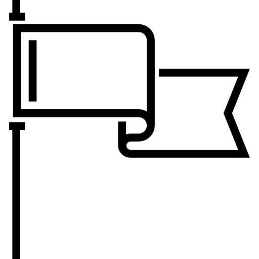 flaga Detailed Straight Lineal ikona