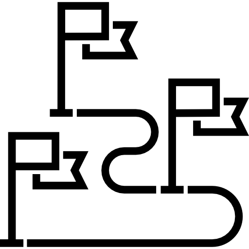 route Detailed Straight Lineal icoon