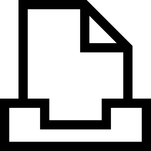 bandeja de entrada Basic Straight Lineal icono