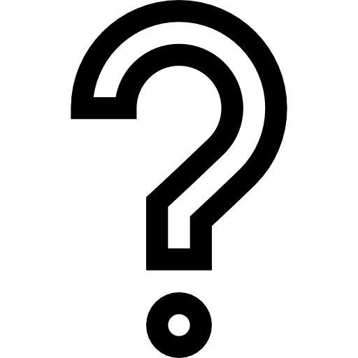 vraag Basic Straight Lineal icoon