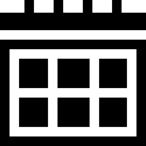 calendario Basic Straight Filled icona