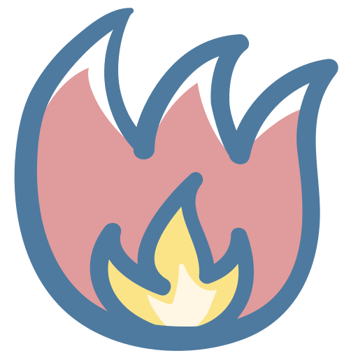 fuego Generic Hand Drawn Color icono