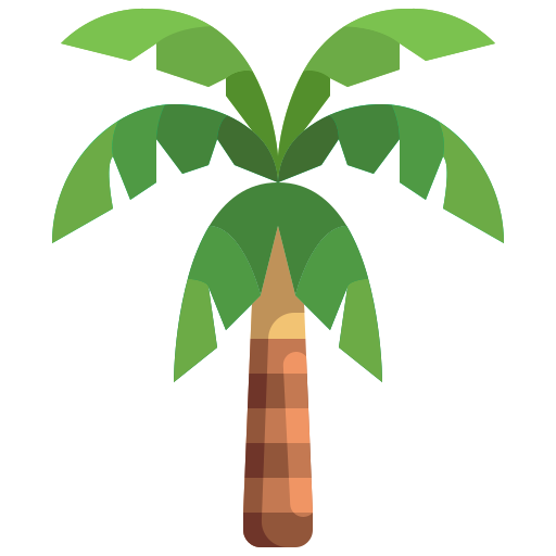 kokosnootboom Justicon Flat icoon
