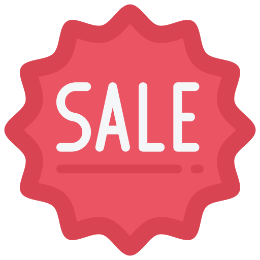 Sale button Juicy Fish Flat icon