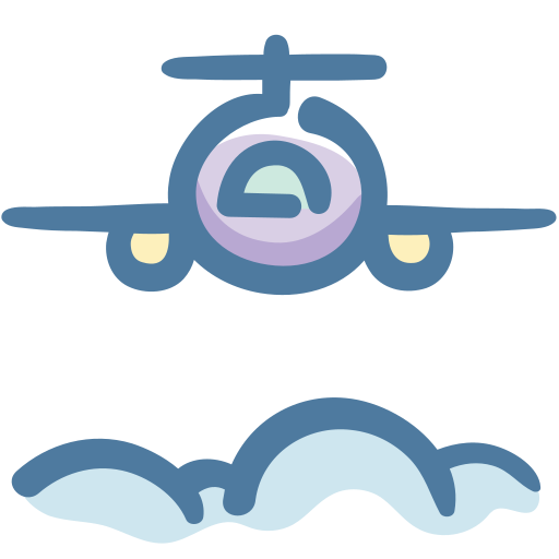 Airplane Generic Hand Drawn Color icon