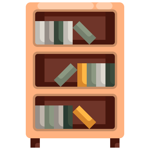 Bookshelf Justicon Flat icon