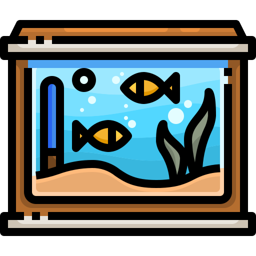 aquarium Justicon Lineal Color icoon