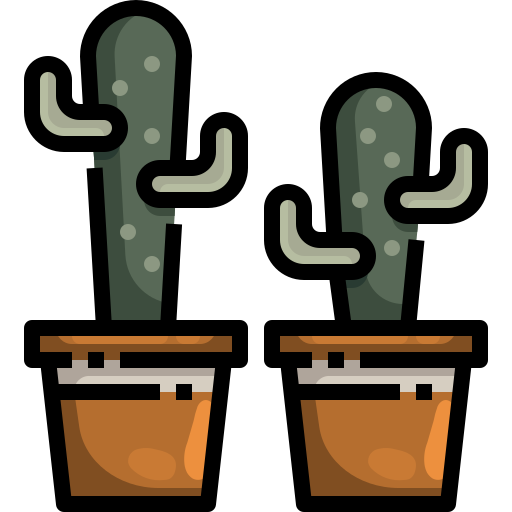 cactus Justicon Lineal Color icono