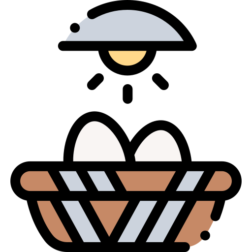 卵 Detailed Rounded Lineal color icon
