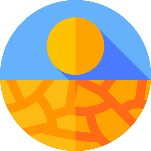 가뭄 Flat Circular Flat icon