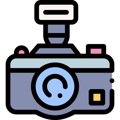 Camera Detailed Rounded Lineal color icon