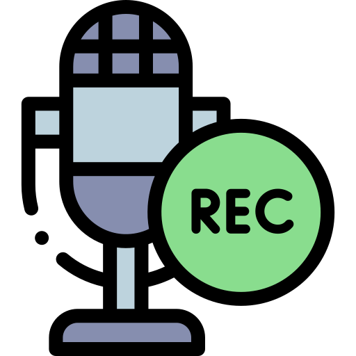 Voice record Detailed Rounded Lineal color icon