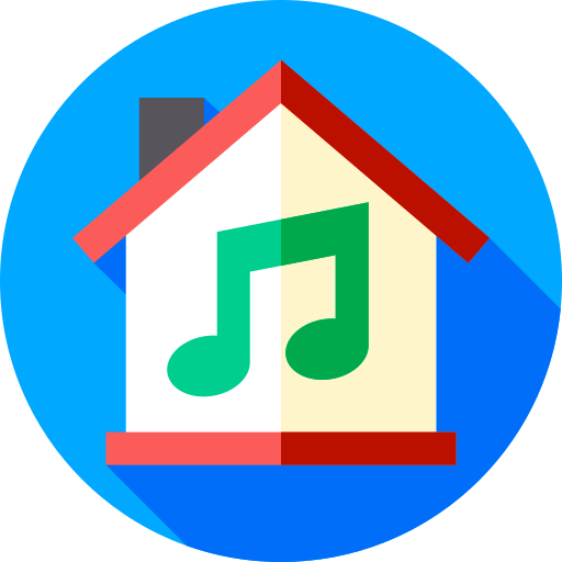 inteligentny dom Flat Circular Flat ikona