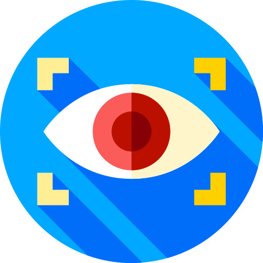 Сканирование глаз Flat Circular Flat иконка