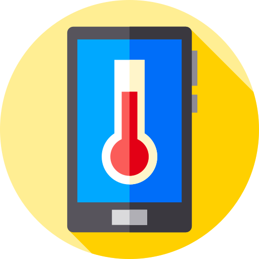 temperatura Flat Circular Flat ikona